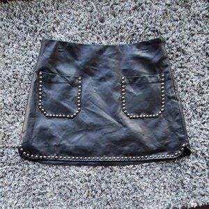 Jolt Faux Leather Mini-Skirt